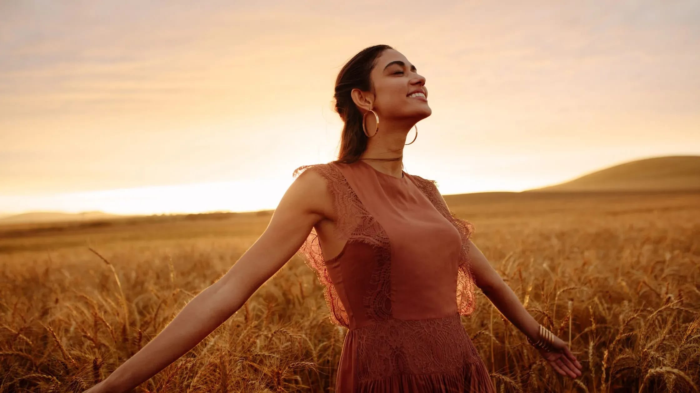 Woman letting go